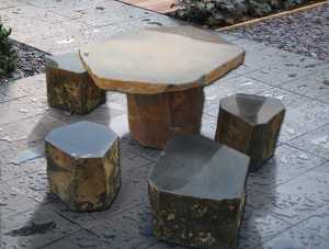 Фото дачной мебели из камня