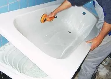 Установка акрилового вкладыша в ванную: инструкция